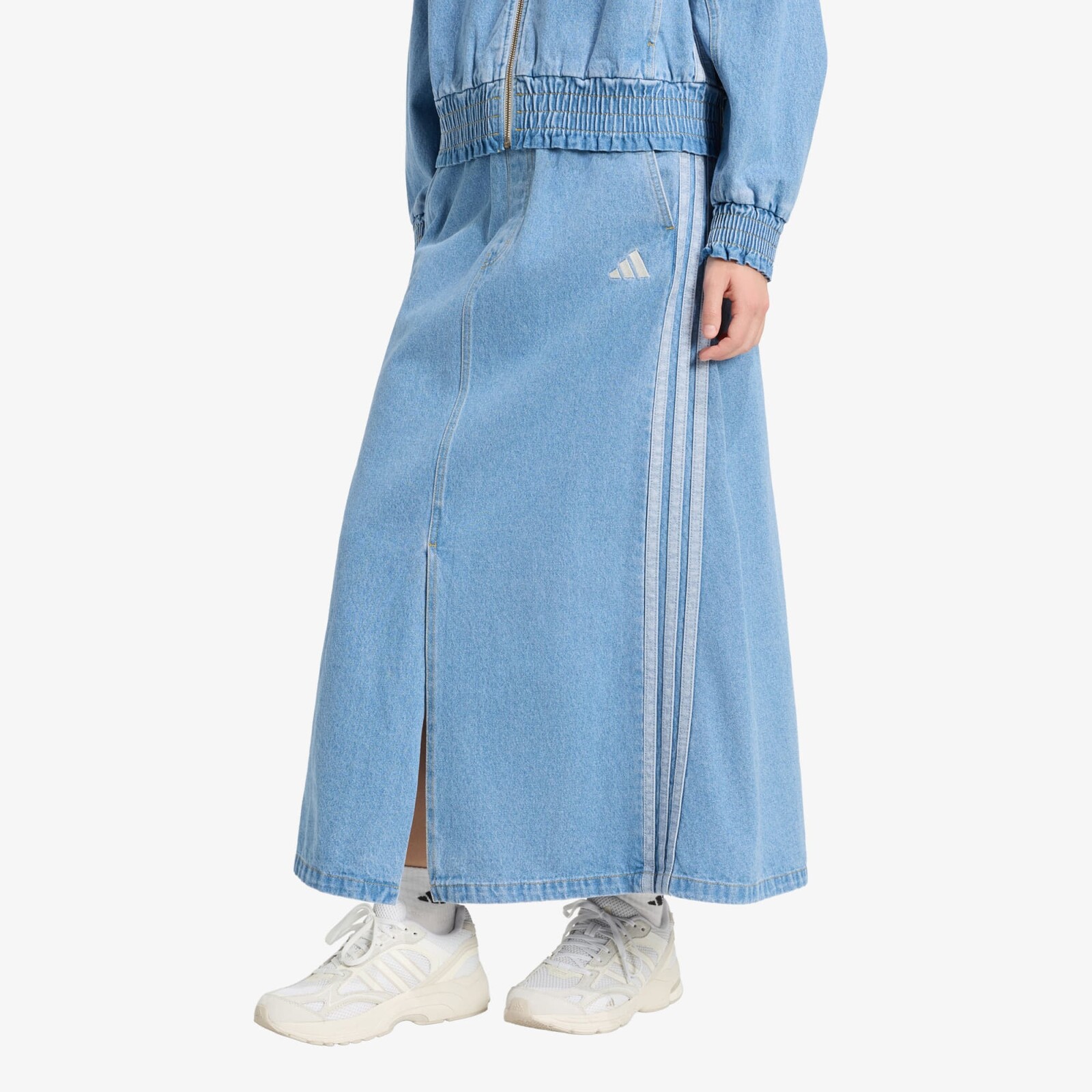 Sukňa adidas Stadium Washed Denim Loose Fit Skirt Crystal Sky M