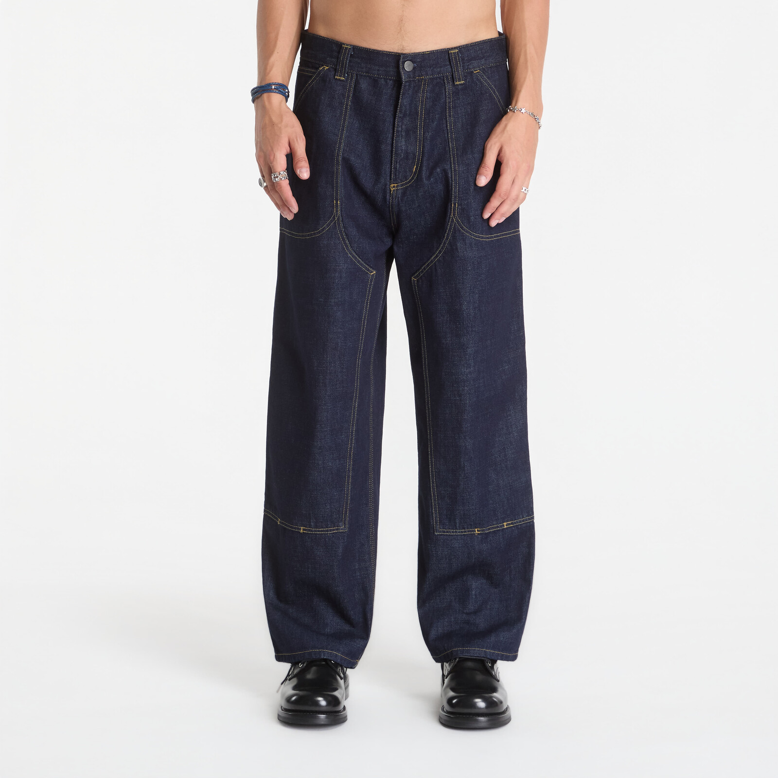 Džínsy Carhartt WIP Oakland Pant UNISEX Blue Rinsed XS