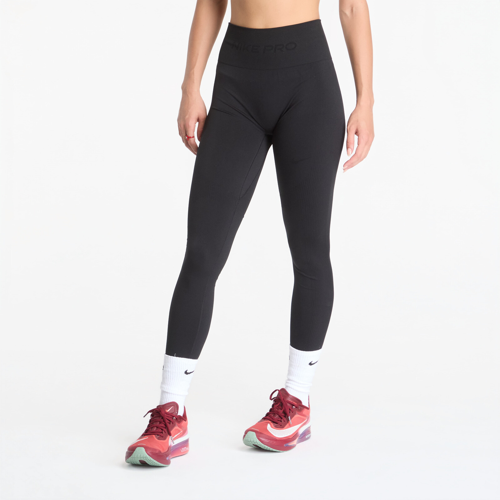 Legíny Nike Pro Seamless Women's High-Waisted 7/8 Leggings Black L