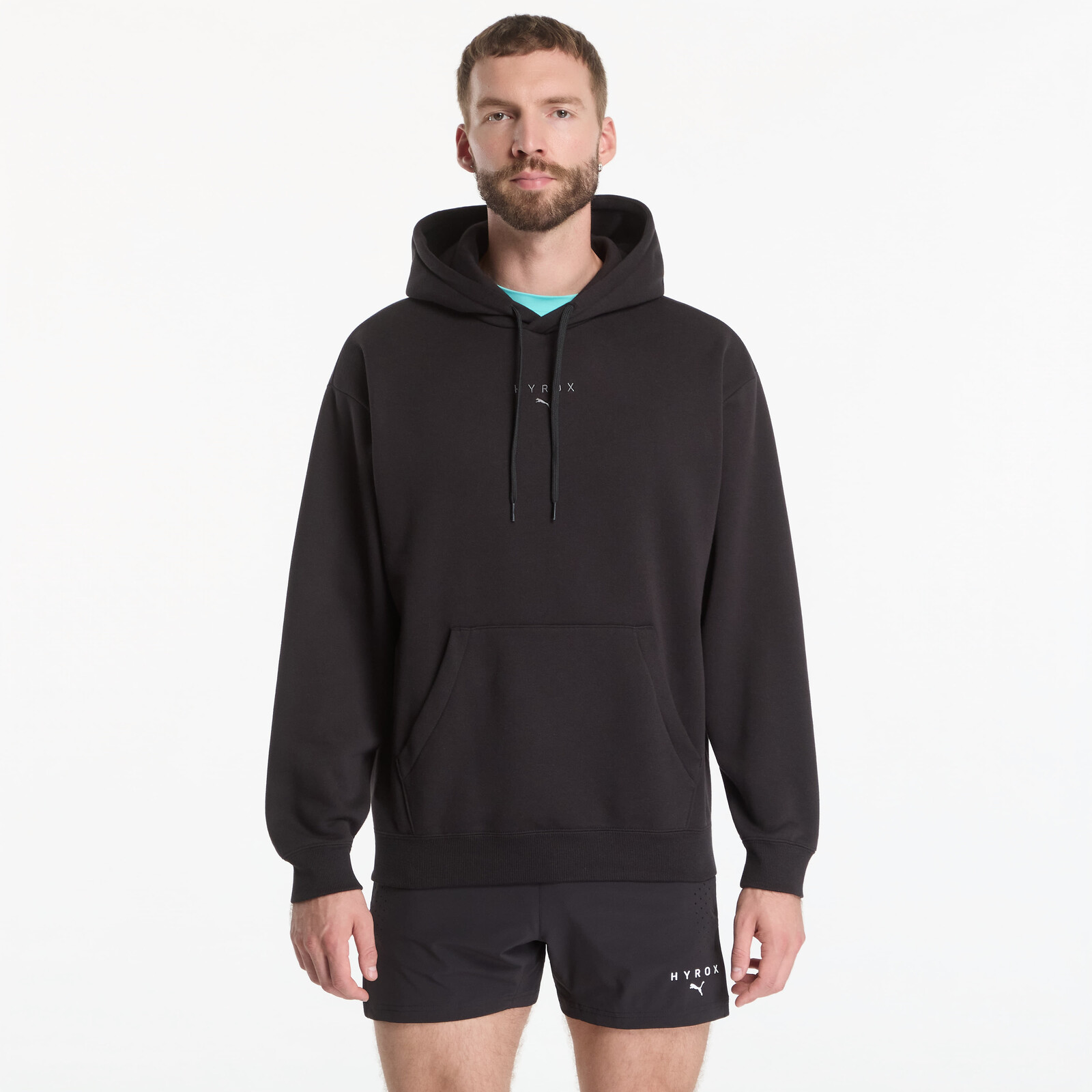 Mikina Puma M Puma X Hyrox Heavyweight Hoodie Puma Black M