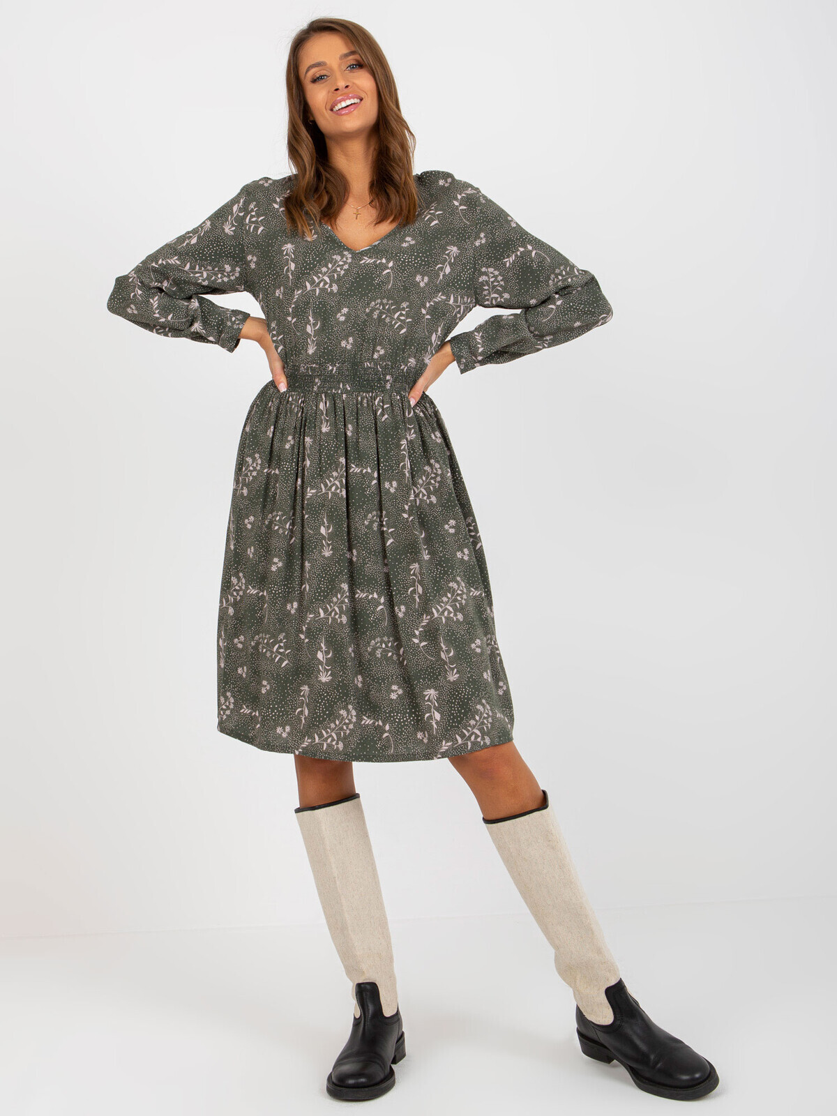 Dress-D73771M30365A-khaki
