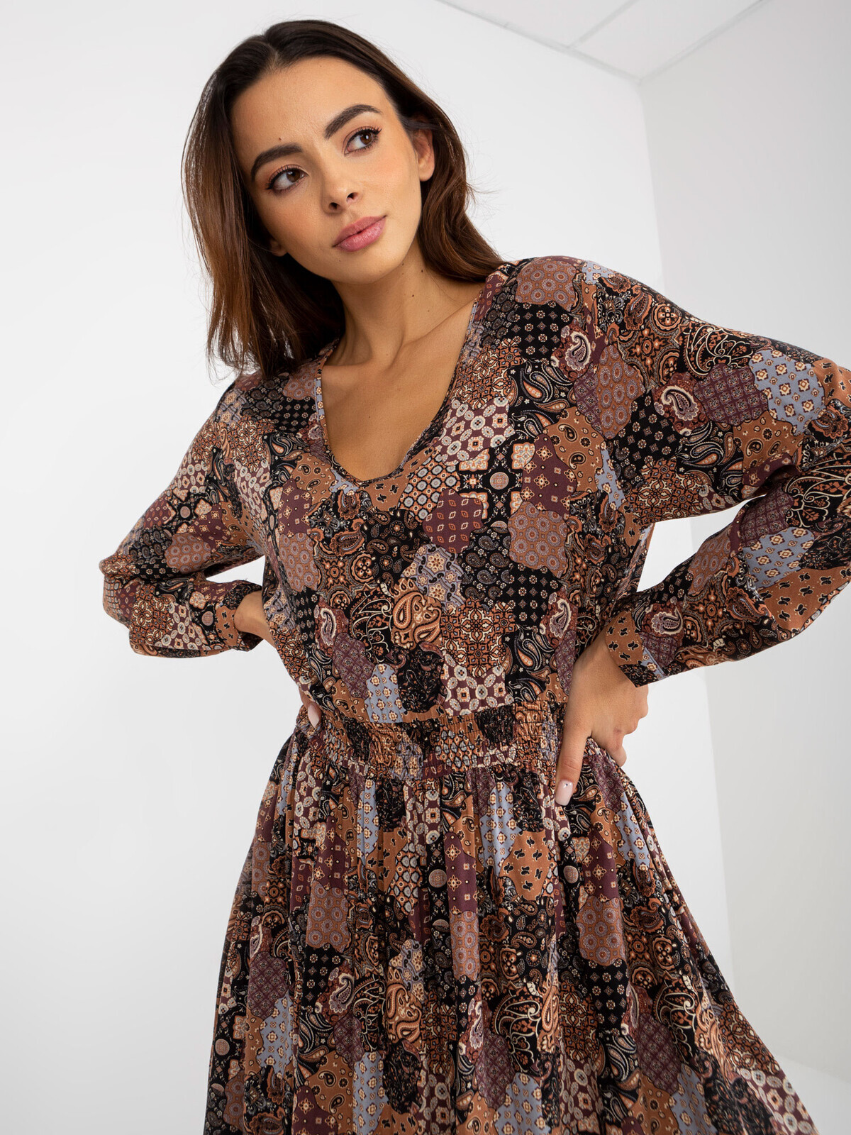 Dress-D73771M30365A-brown