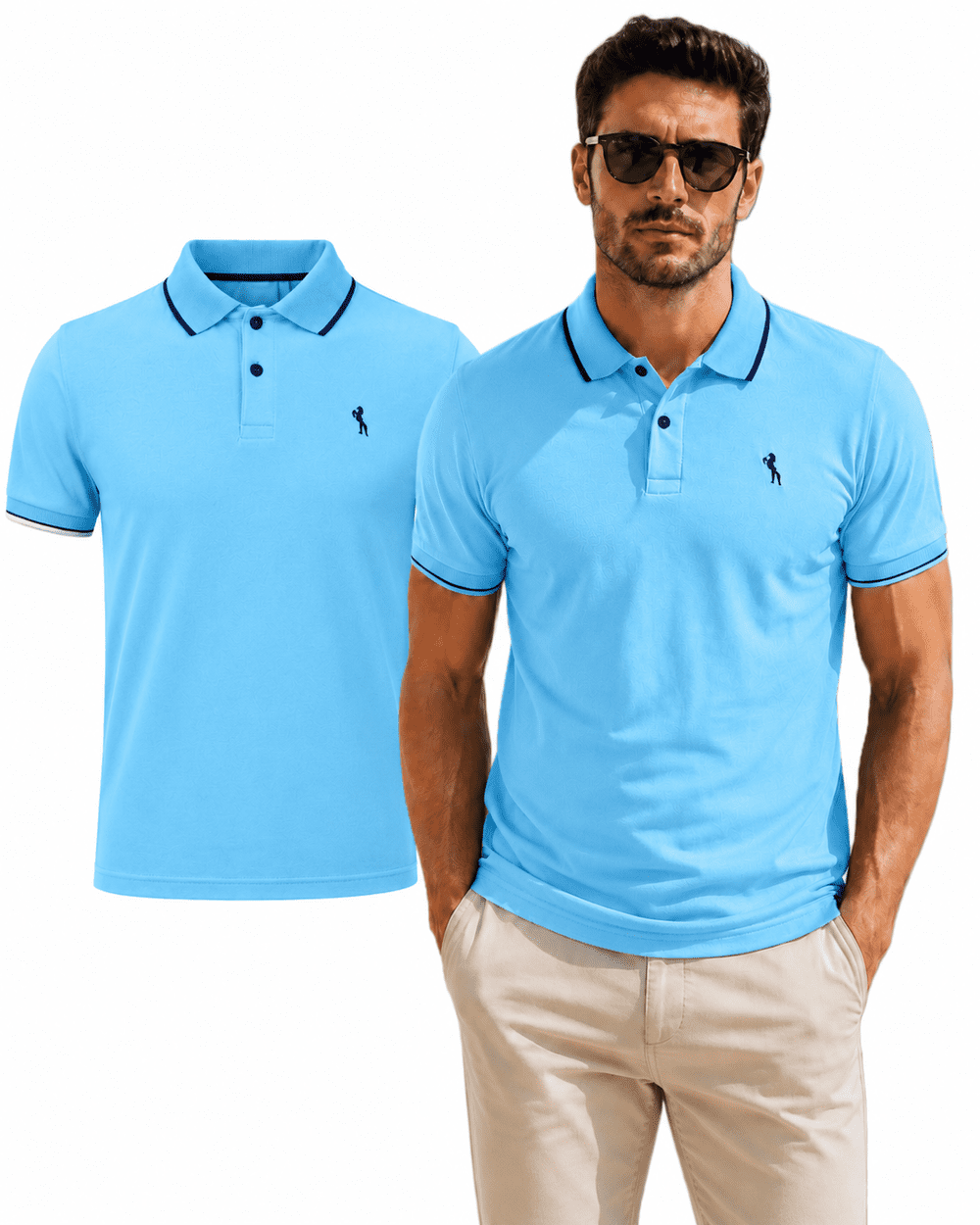 Pánske polo tričko Blue Lion