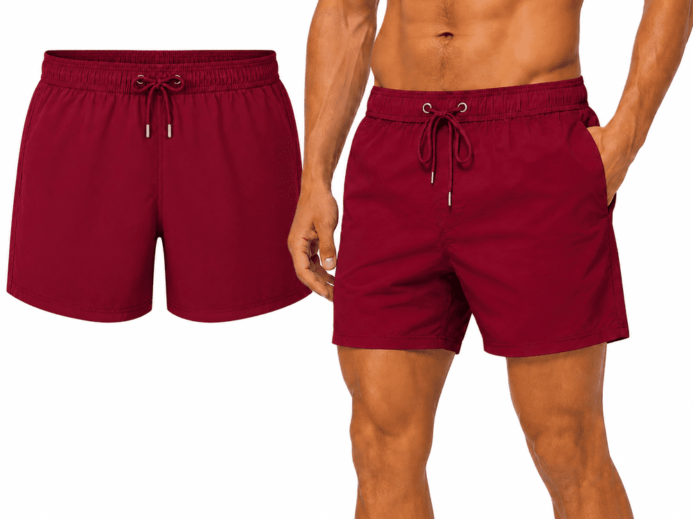 Pánske plavky J.Style Burgundy