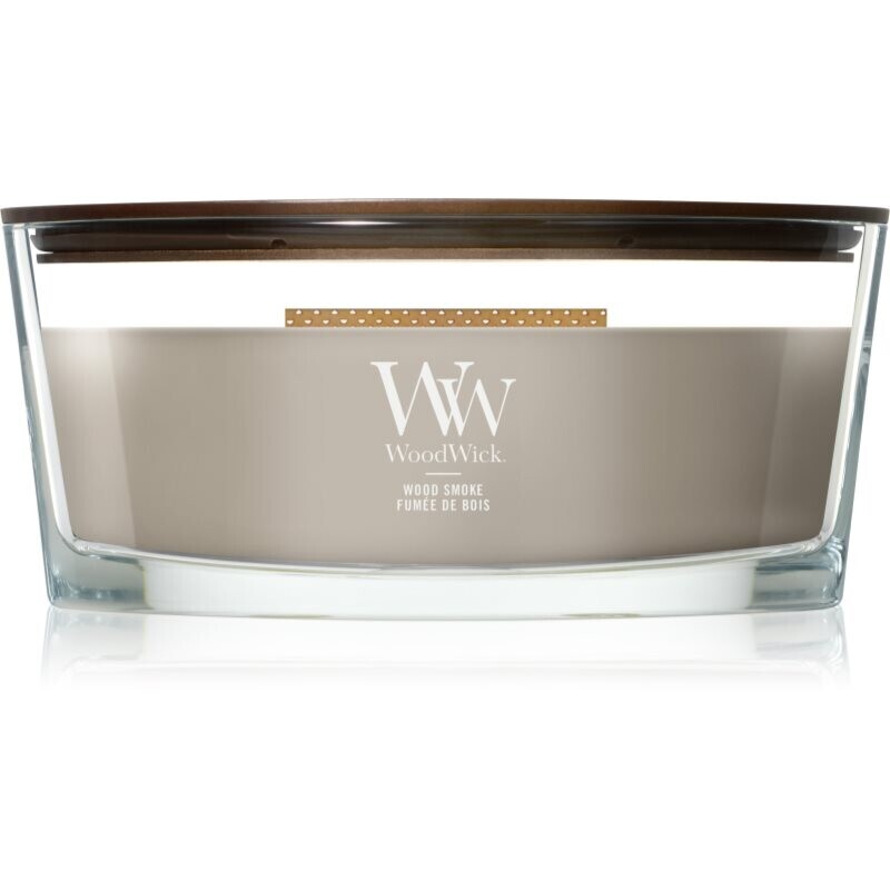 Woodwick Wood Smoke vonná sviečka s dreveným knotom 453.6 g