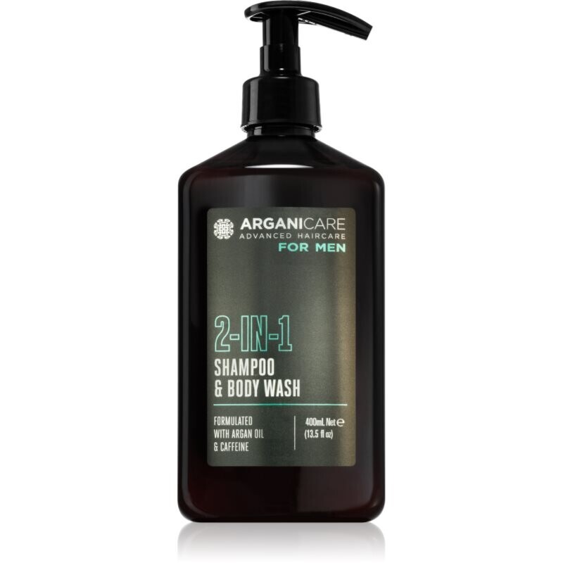 Arganicare For Men 2-In-1 Shampoo & Body Wash sprchový gél a šampón 2 v 1 pre mužov 400 ml