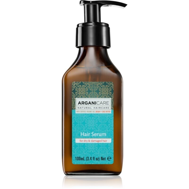 Arganicare Argan Oil & Shea Butter Hair Serum posilujúce sérum pre suché a poškodené vlasy 100 ml