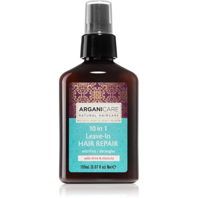 Arganicare Argan Oil & Shea Butter 10 in 1 Leave-In Hair Repair bezoplachová starostlivosť na vlasy 150 ml