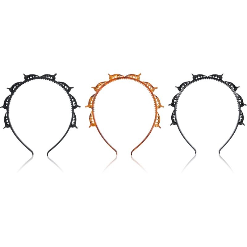 Brushworks Butterfly Clip Headbands čelenka do vlasov 3 ks