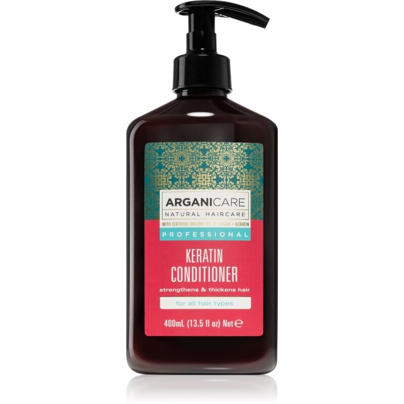 Arganicare Keratin Conditioner kondicionér pre chemicky ošetrené, odfarbené alebo poškodené vlasy 400 ml