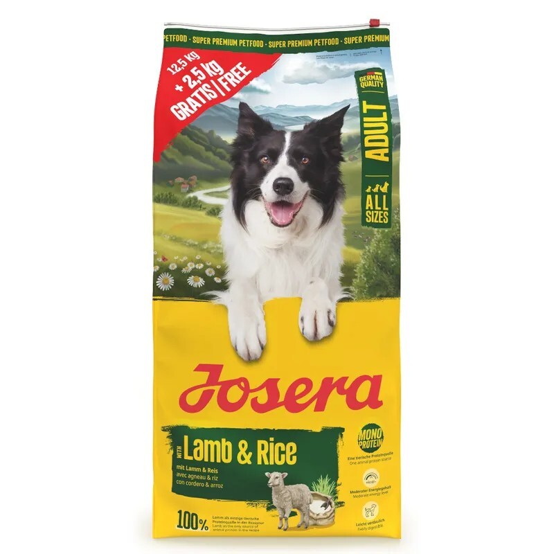 Josera Adult jahňacie a ryža - 12,5 + 2,5 kg