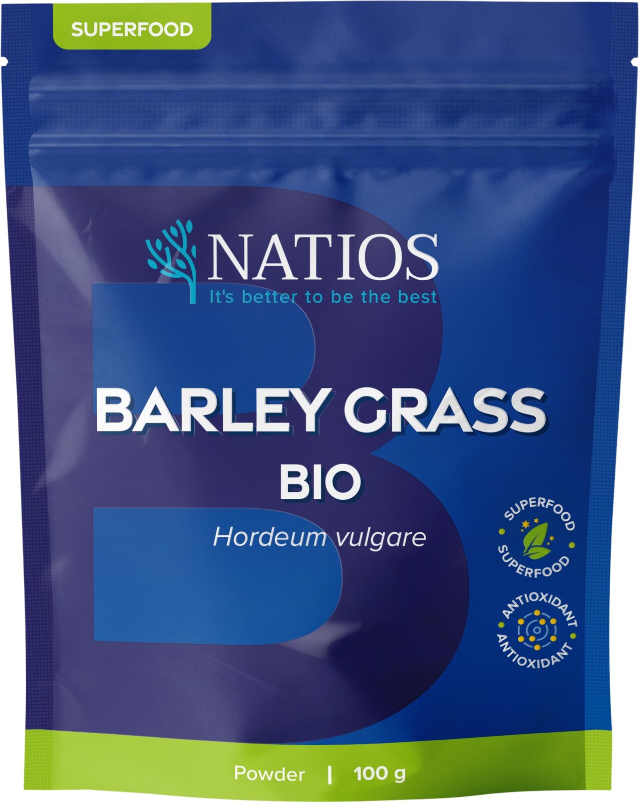 NATIOS Mladý jačmeň BIO prášok 100 g