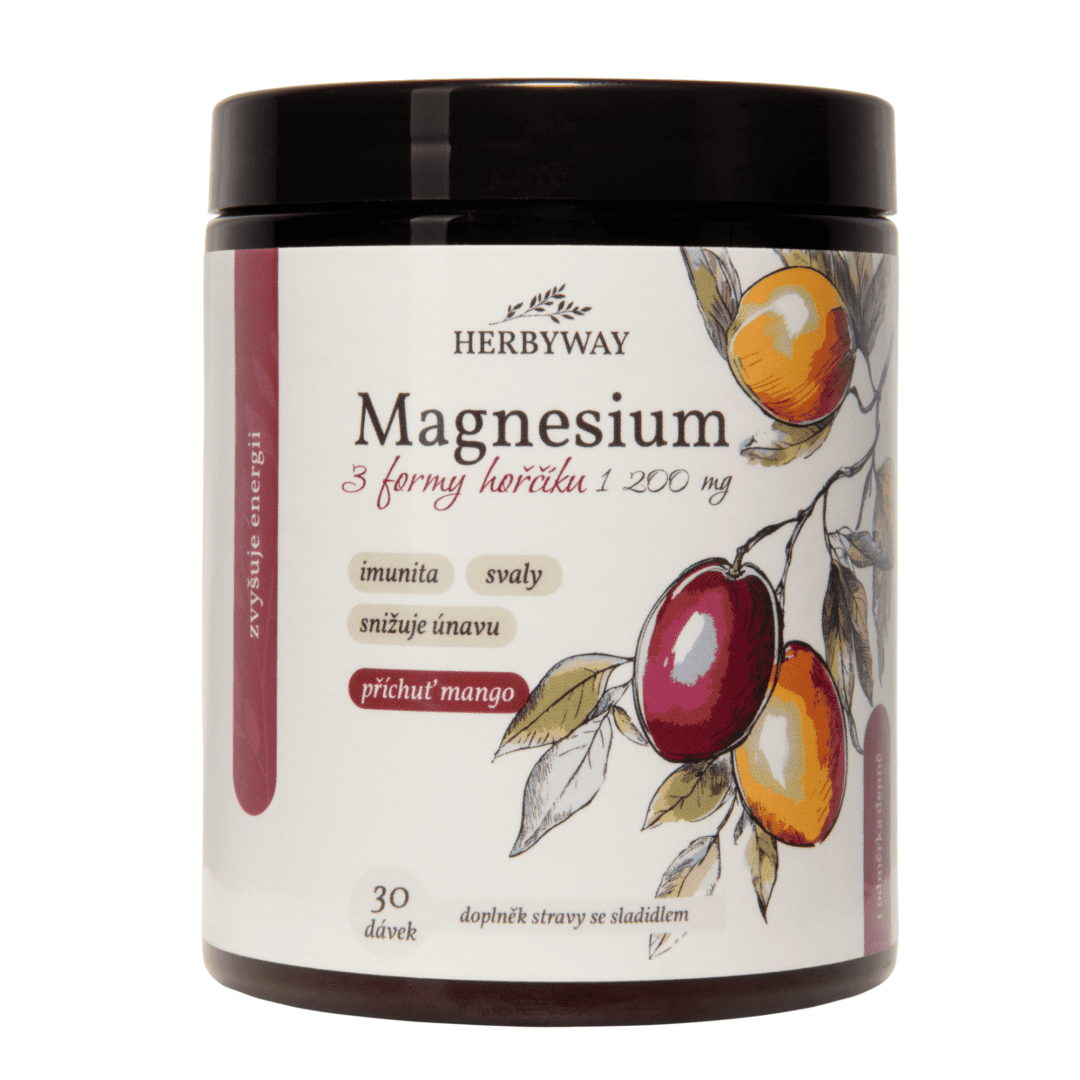HERBYWAY Magnesium 3 formy horčíka 1 200 mg 170 g