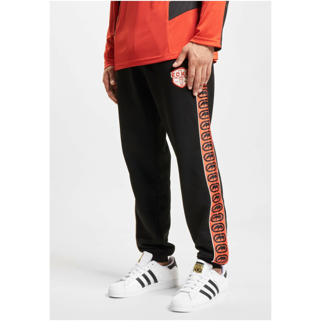 Nohavice športové Ecko Unltd. Vintage Jogging - čierne-červené, XL