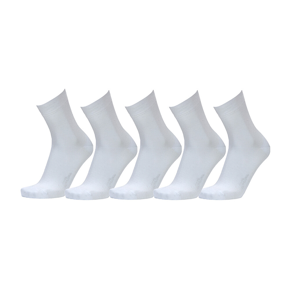 COLLM Ponožky s neškrtiacim lemom bio cotton biele 5 párov, Veľkosť: 37-39