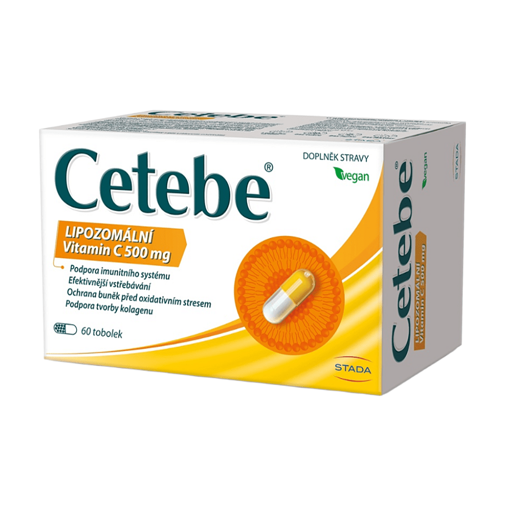 CETEBE Lipozomálny vitamín C 500 mg 60 kapsúl