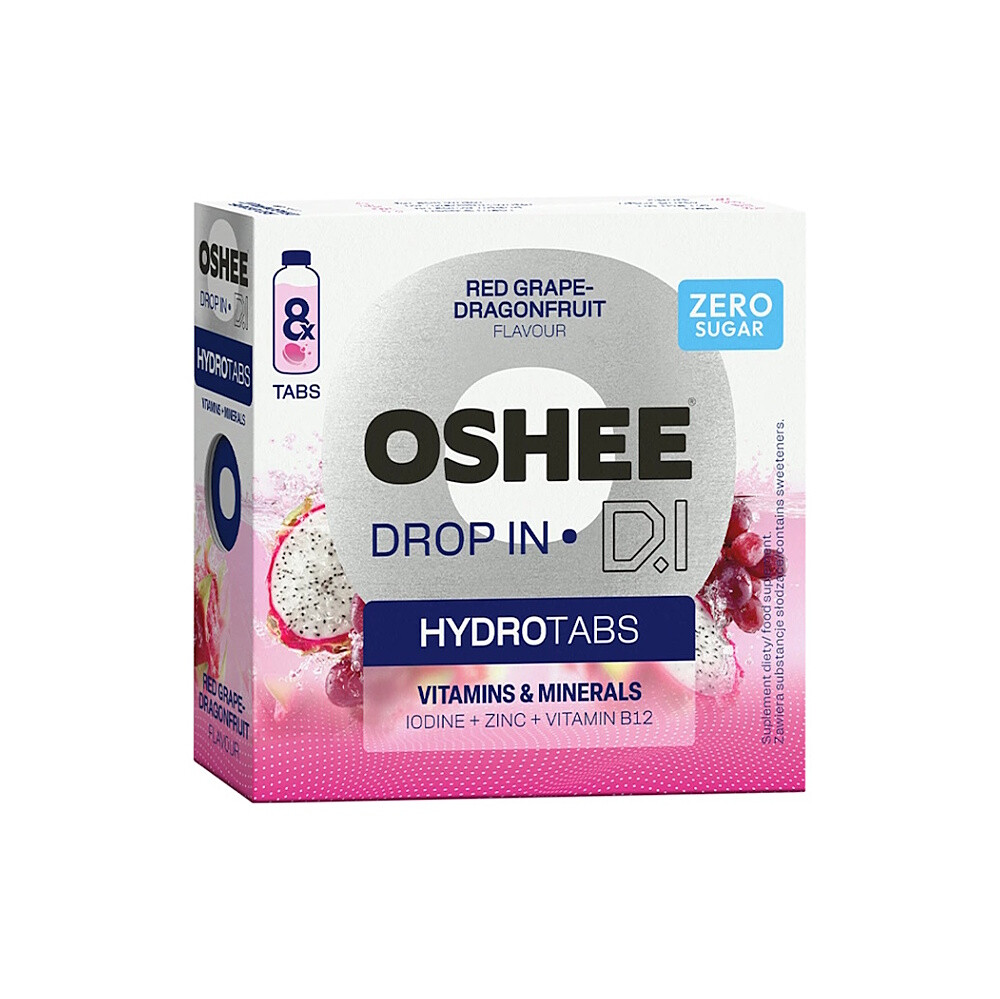 OSHEE Drop in hydro tabs zero vitamíny minerály 8 tabliet