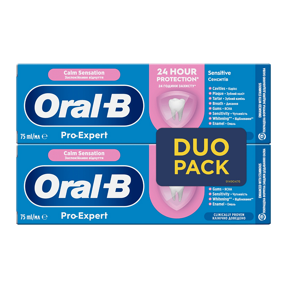 ORAL-B Pro-Expert Calm Sensation DUO zubná pasta 2 x 75 ml