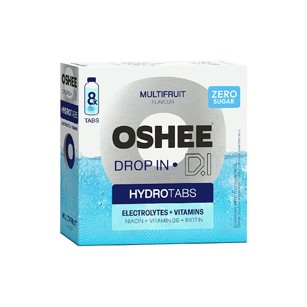OSHEE Drop in hydro tabs zero elektrolyty multifruit 8 tabliet