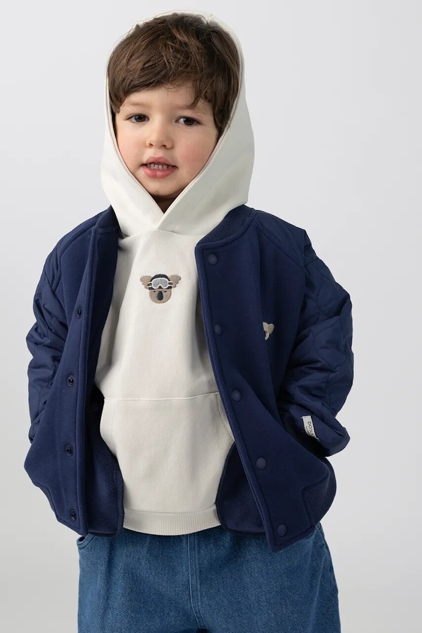 Donsje mikina s kapucňou detská bavlnená s elastanom Herps Hoodie Ski Koala
