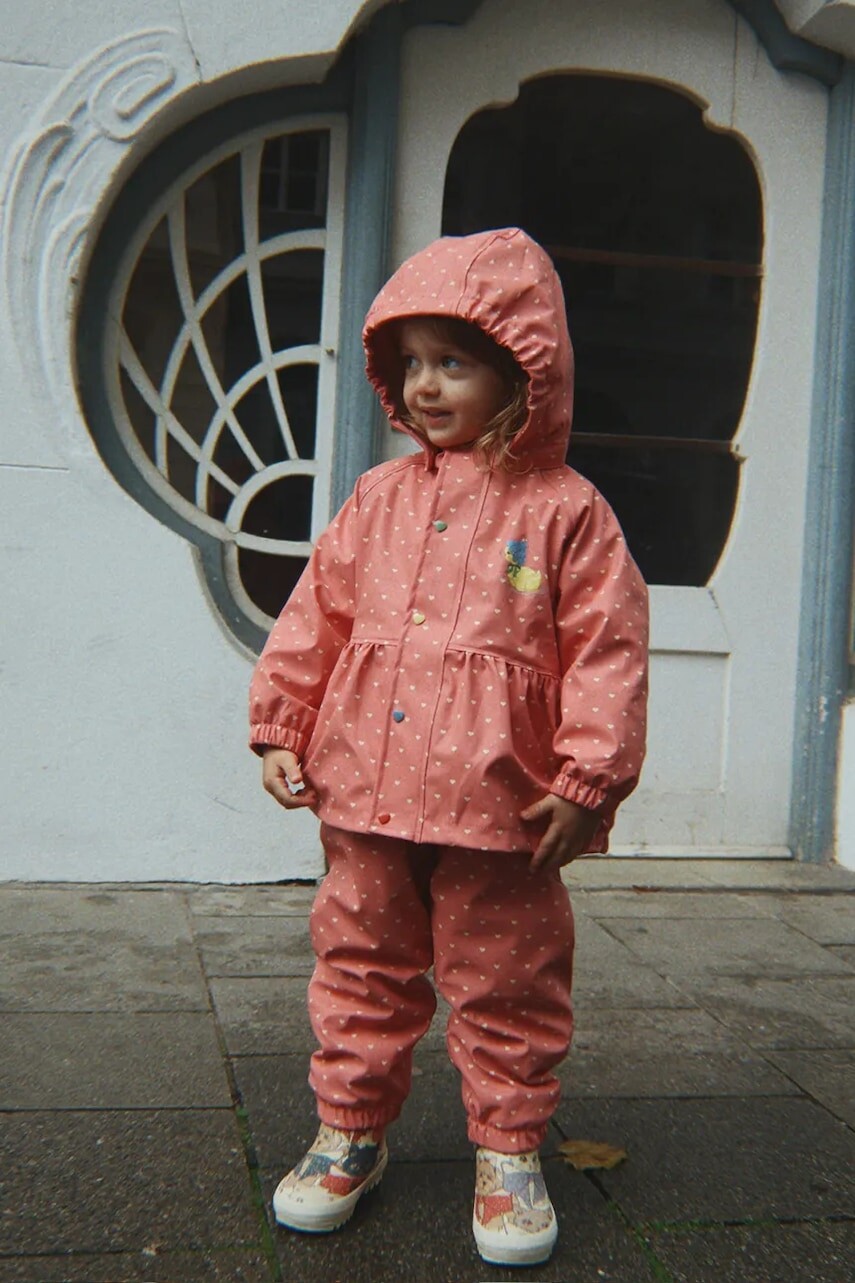 Konges Sløjd detský overal RAINY PALME DUCKLING SET GIRL