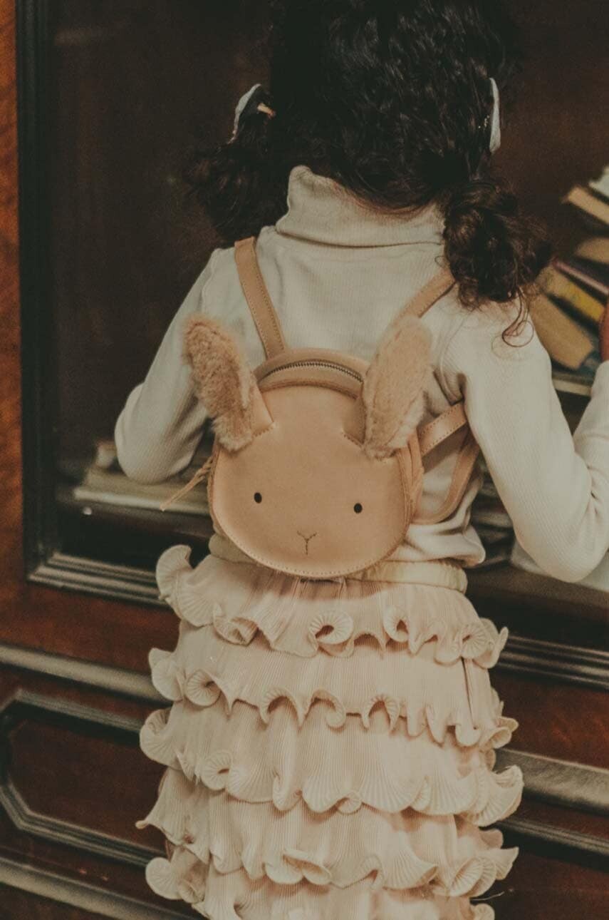 Donsje Detský kožený ruksak Donsje Kapi Exclusive Backpack Fluffy Bunny
