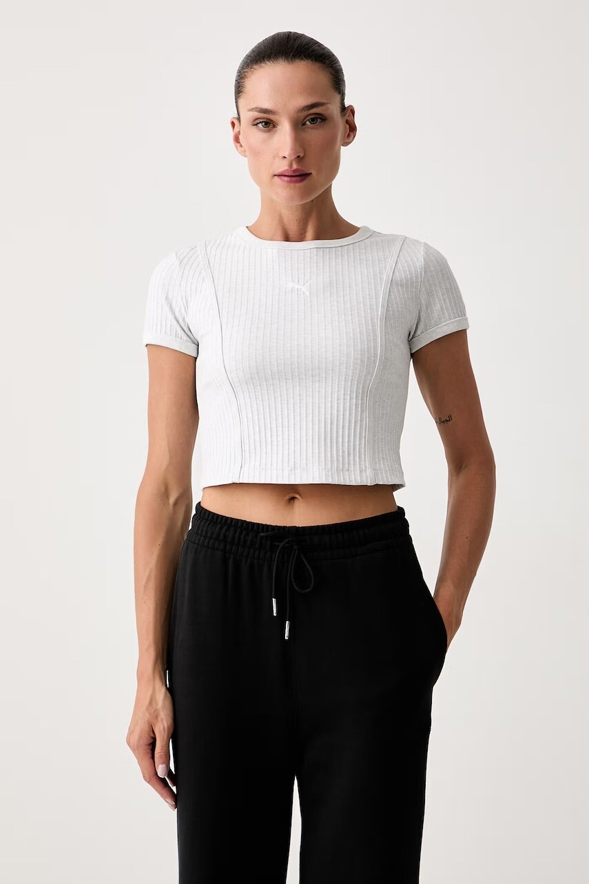 Puma crop top dámsky Essentials Ribbed