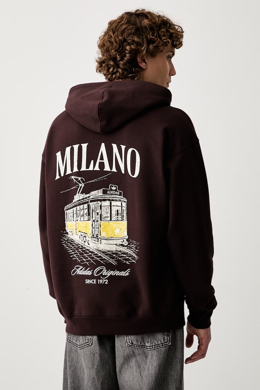 adidas Originals oversize mikina pánska s bavlnou Milan