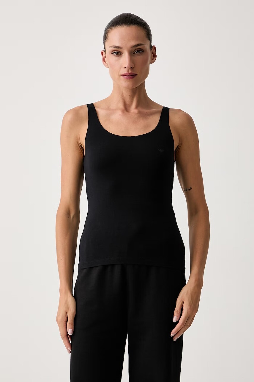 Emporio Armani Underwear lounge top dámsky bavlnený s elastanom