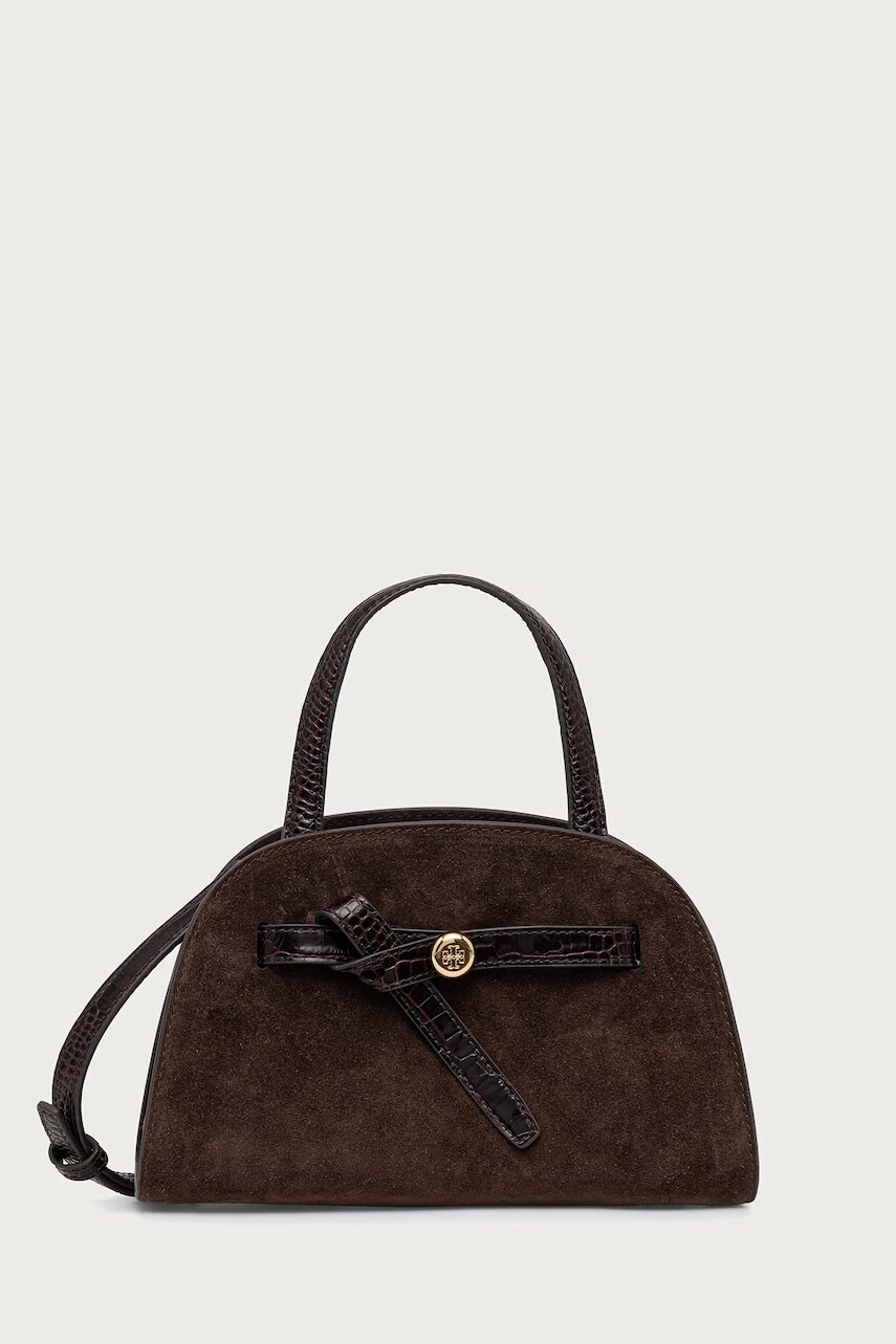 Tory Burch kabelka typu tote dámska semišová Romy Small Bauletto