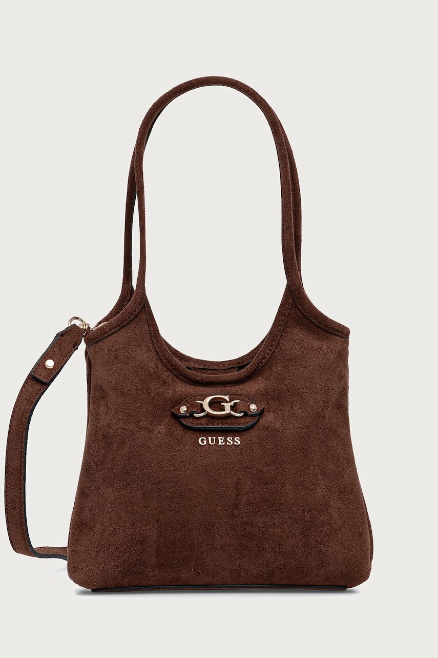 Guess crossbody kabelka dámska z imitácie semišu SAMANTHA