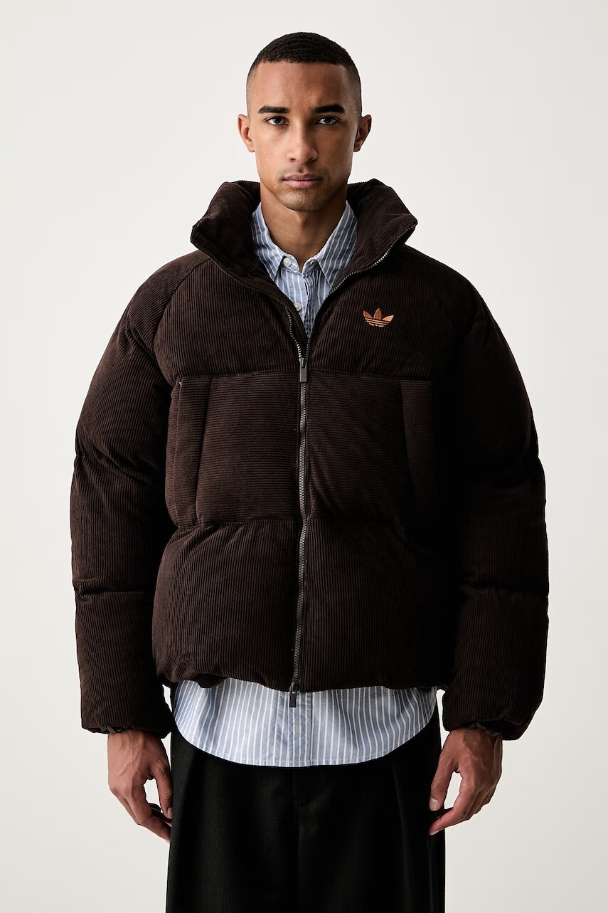 adidas Originals prešívaná bunda pánska menčestrová Corduroy Puffer