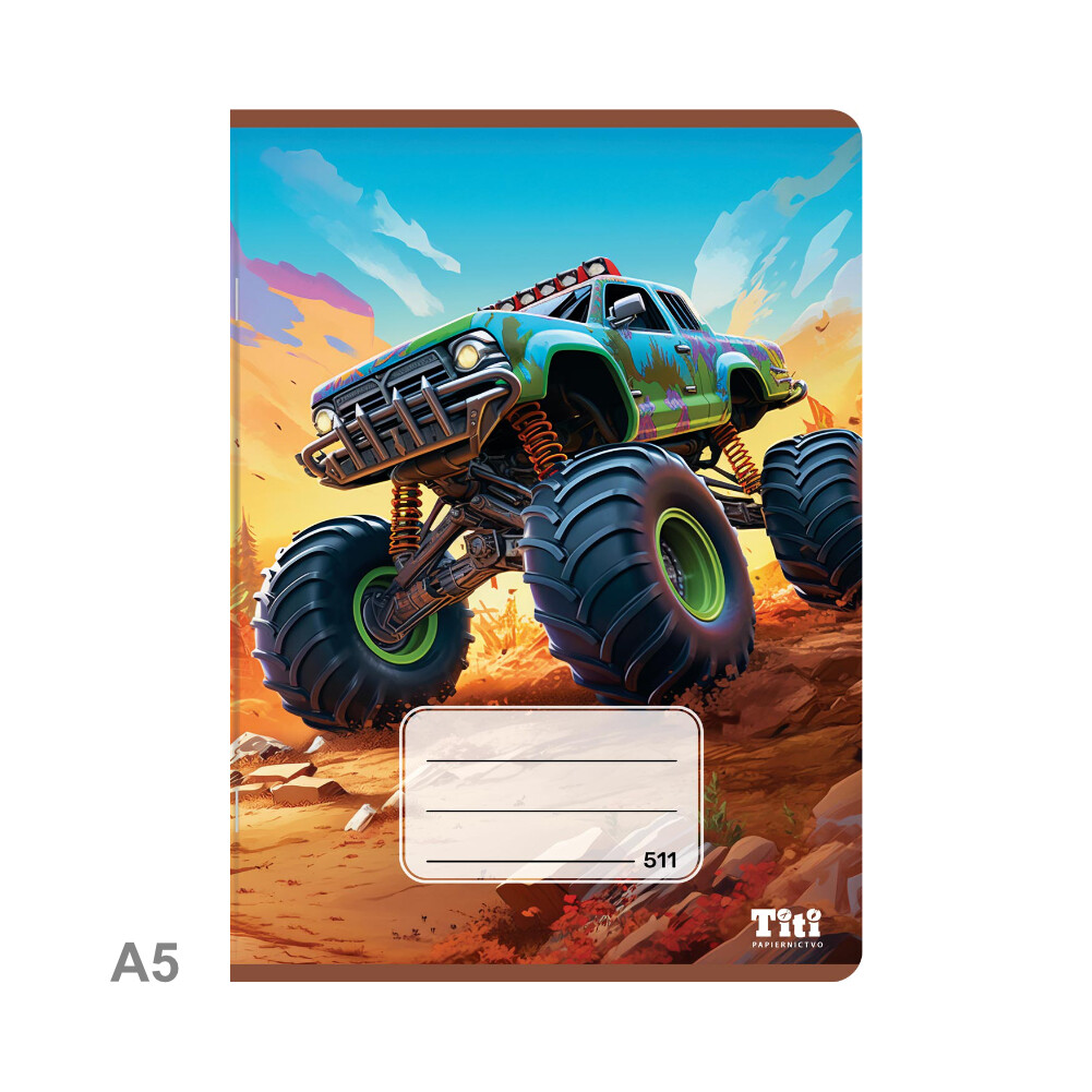 Školský zošit A5 Topgal A5 Notebook Monstertruck
