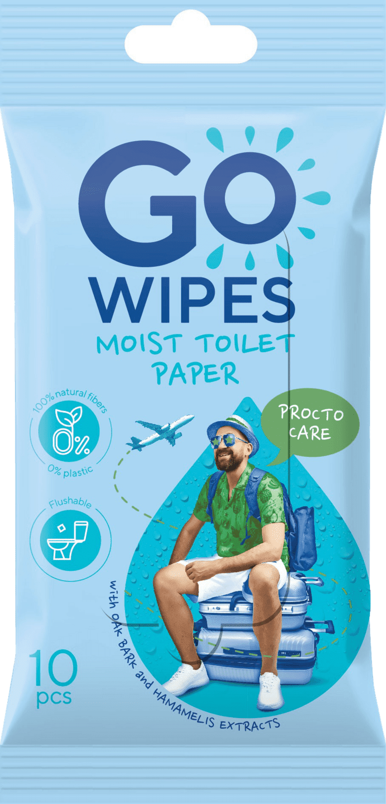 GOWIPES Vlhčený toaletný papier Procto Care 10 ks