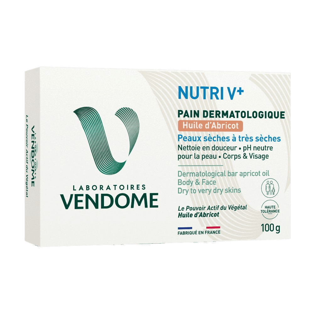 VENDOME NUTRI V+ Dermatologické mydlo s marhuľovým olejom 100 g