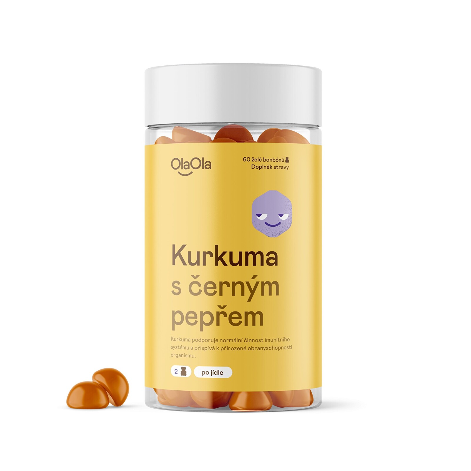 OlaOla Kurkuma s čiernym korením 60 želé cukríkov