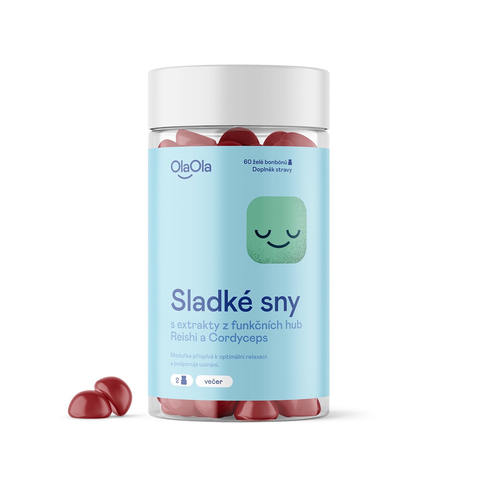 OlaOla Dreamy Gummies: Medovka & Čínske huby 60 želé cukríkov