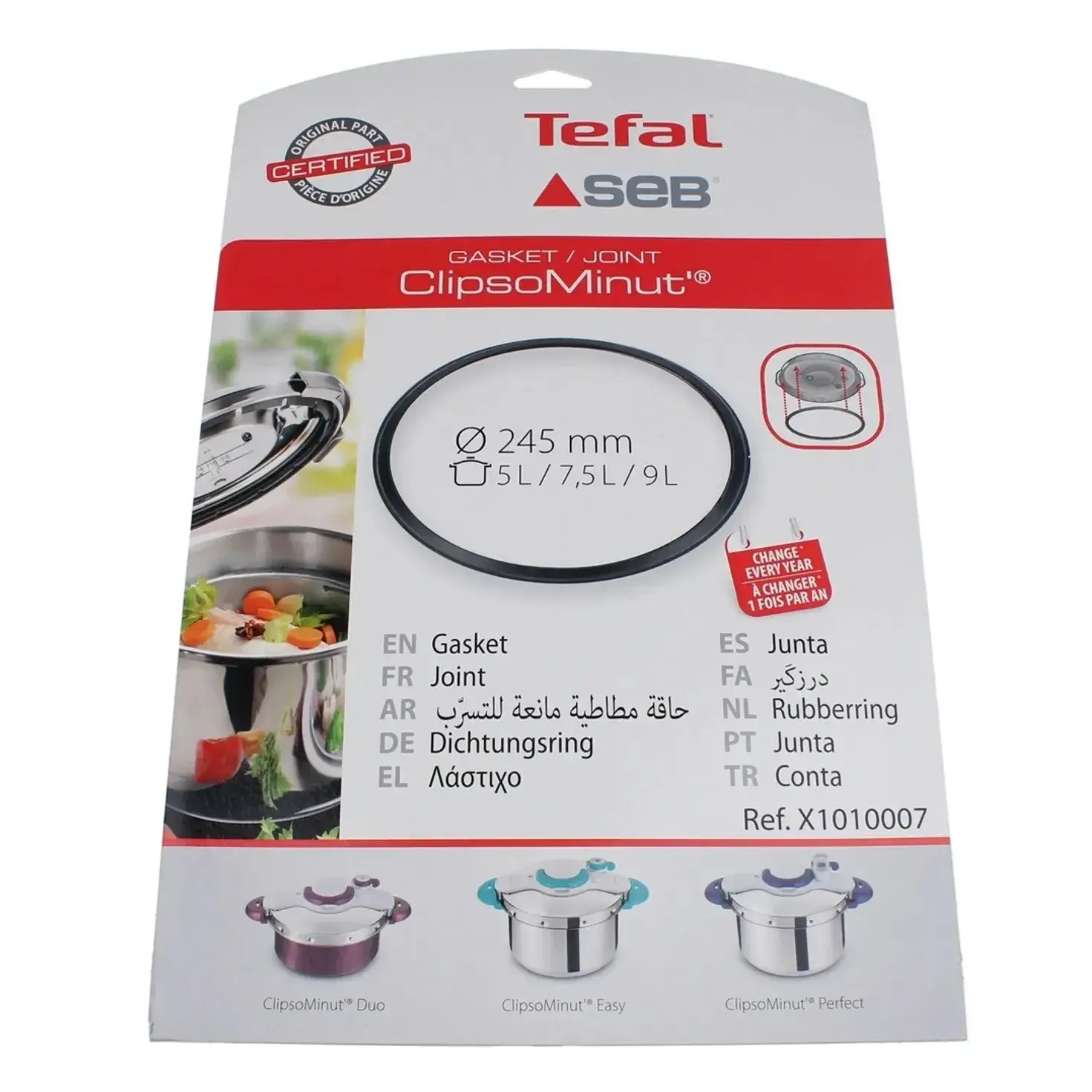 Tesnenie na tlakový hrniec CLIPSO 5 - 9 l 245 mm, Tefal