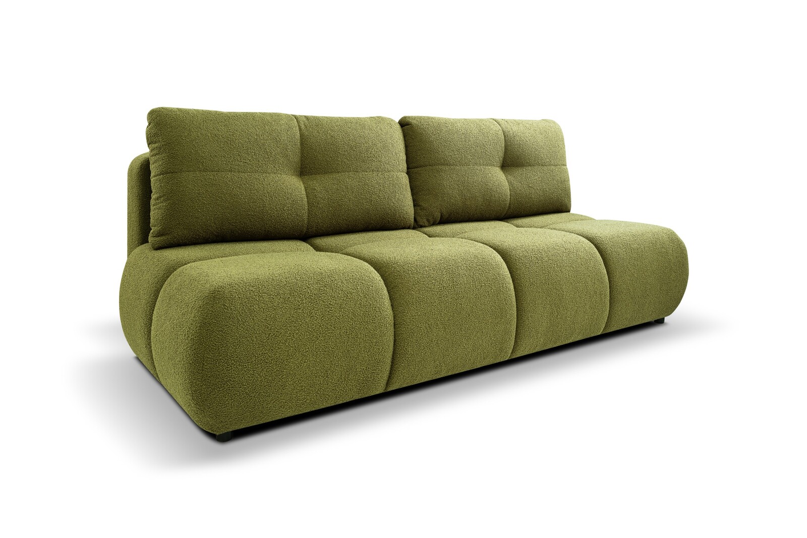 Rozkládací pohovka Milo 214 cm Now or Never 38 bouclé zelená