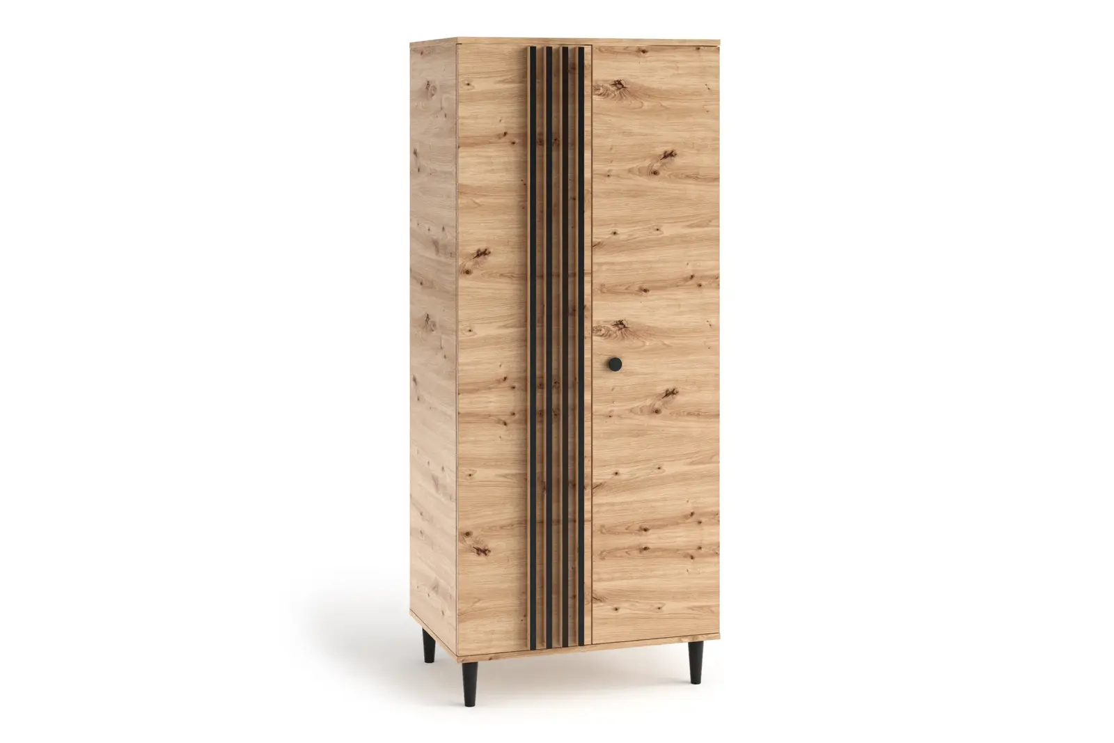 Šatníková skriňa Liva 80 cm dub Artisan/čierna