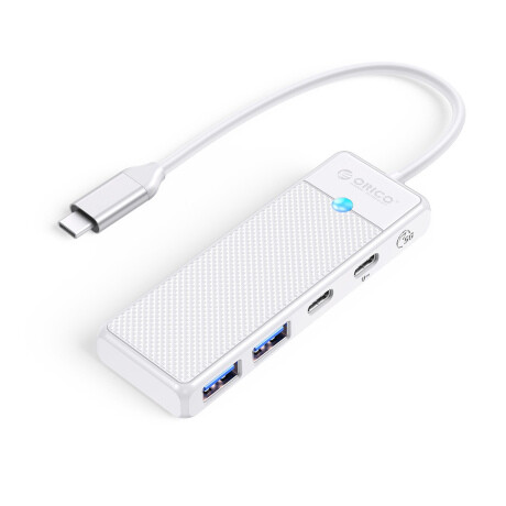 Orico PAPW2AC-C3 USB-C HUB adaptér 2x USB 3.0 / USB-C 3.0 PD 100W 0.15m, biely