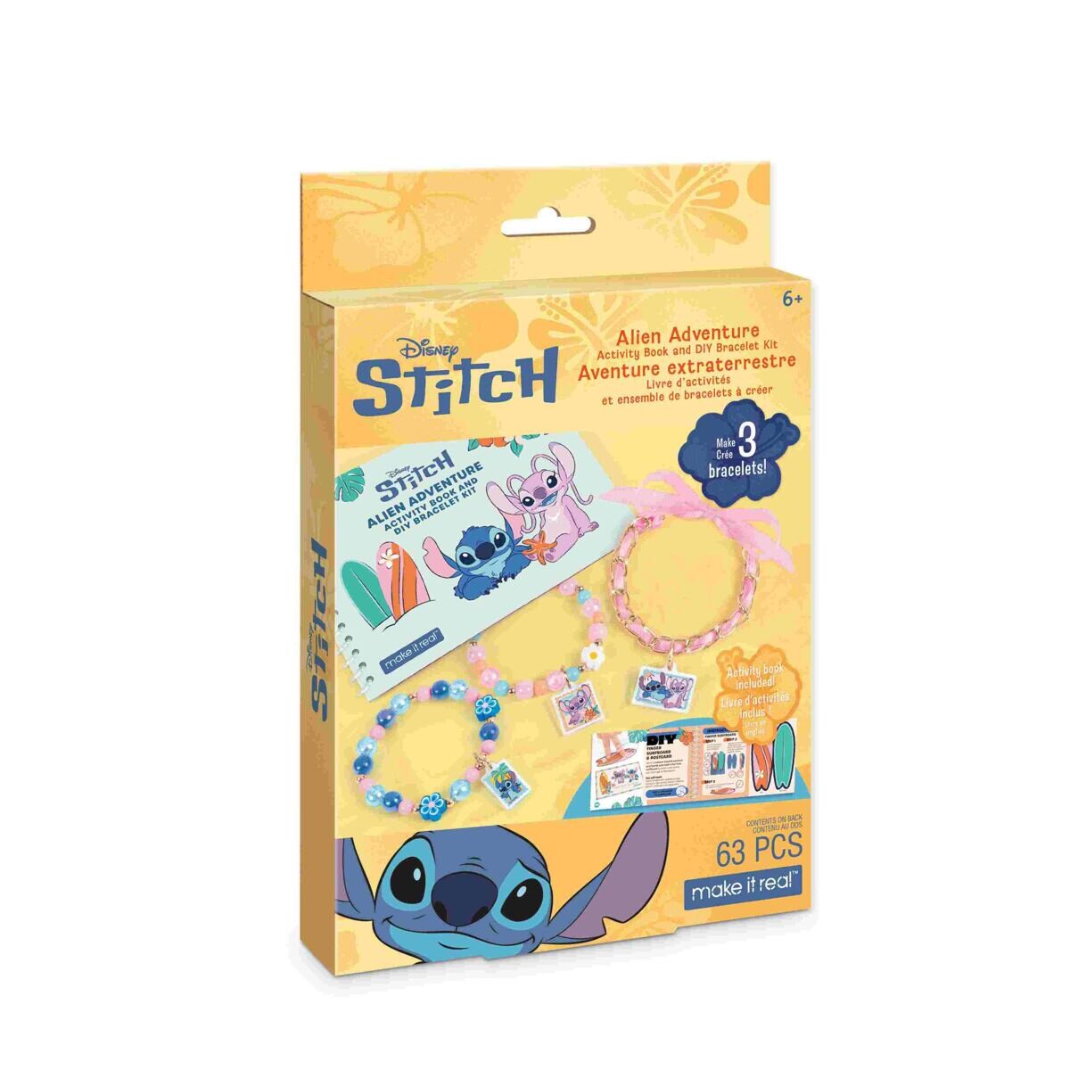 Make It Real Aktivitný zošit a sada náramkov s motívom mimozemšťana od Disneyho Stitche