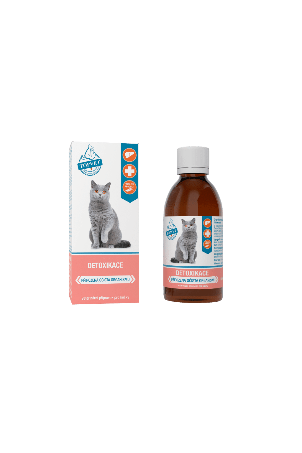 TOPVET Topvet Detoxikace pro kočky 200 ml Přirozená očista organizmu