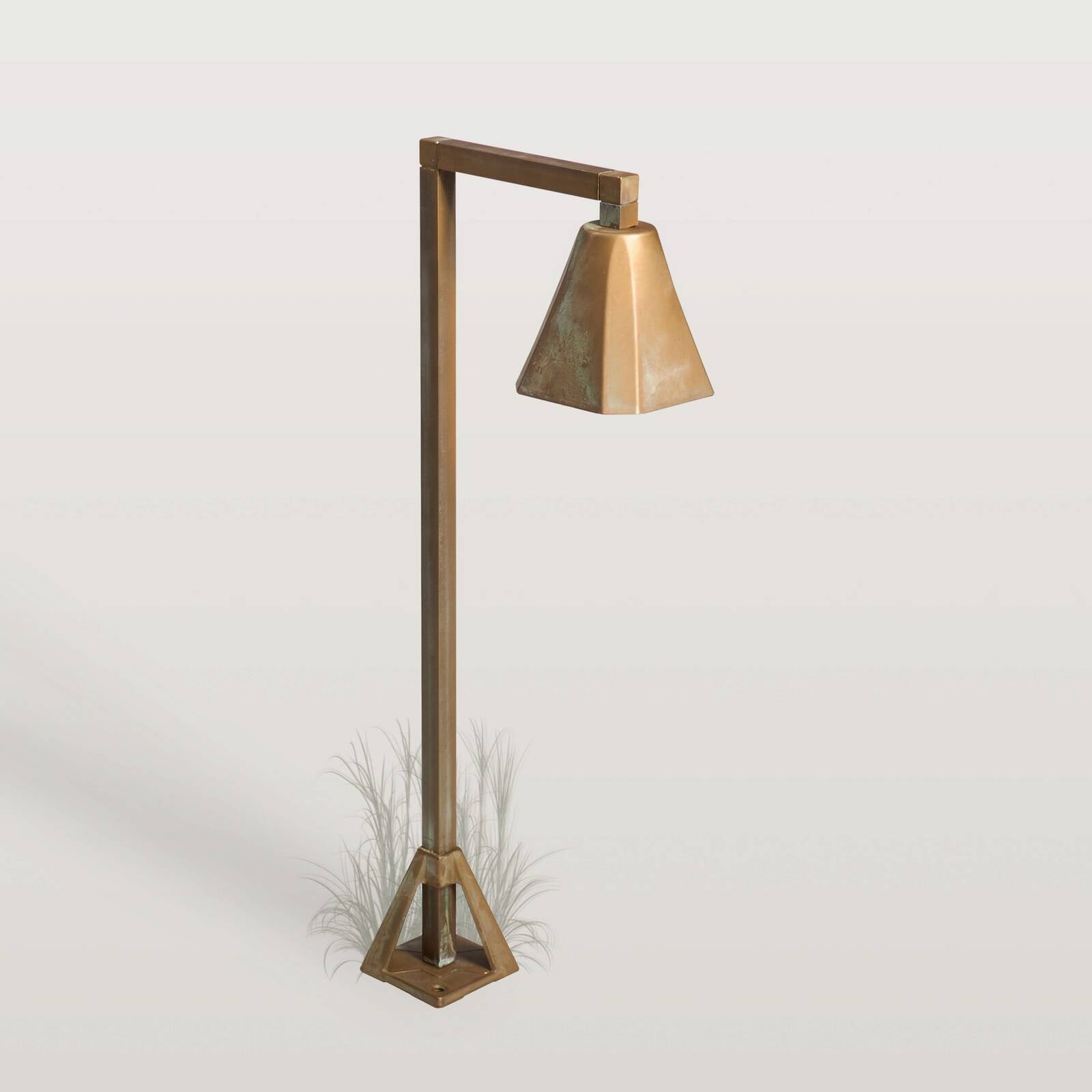 LED podlahová lampa Silva Frame, 50 x 19 cm, antická mosadz