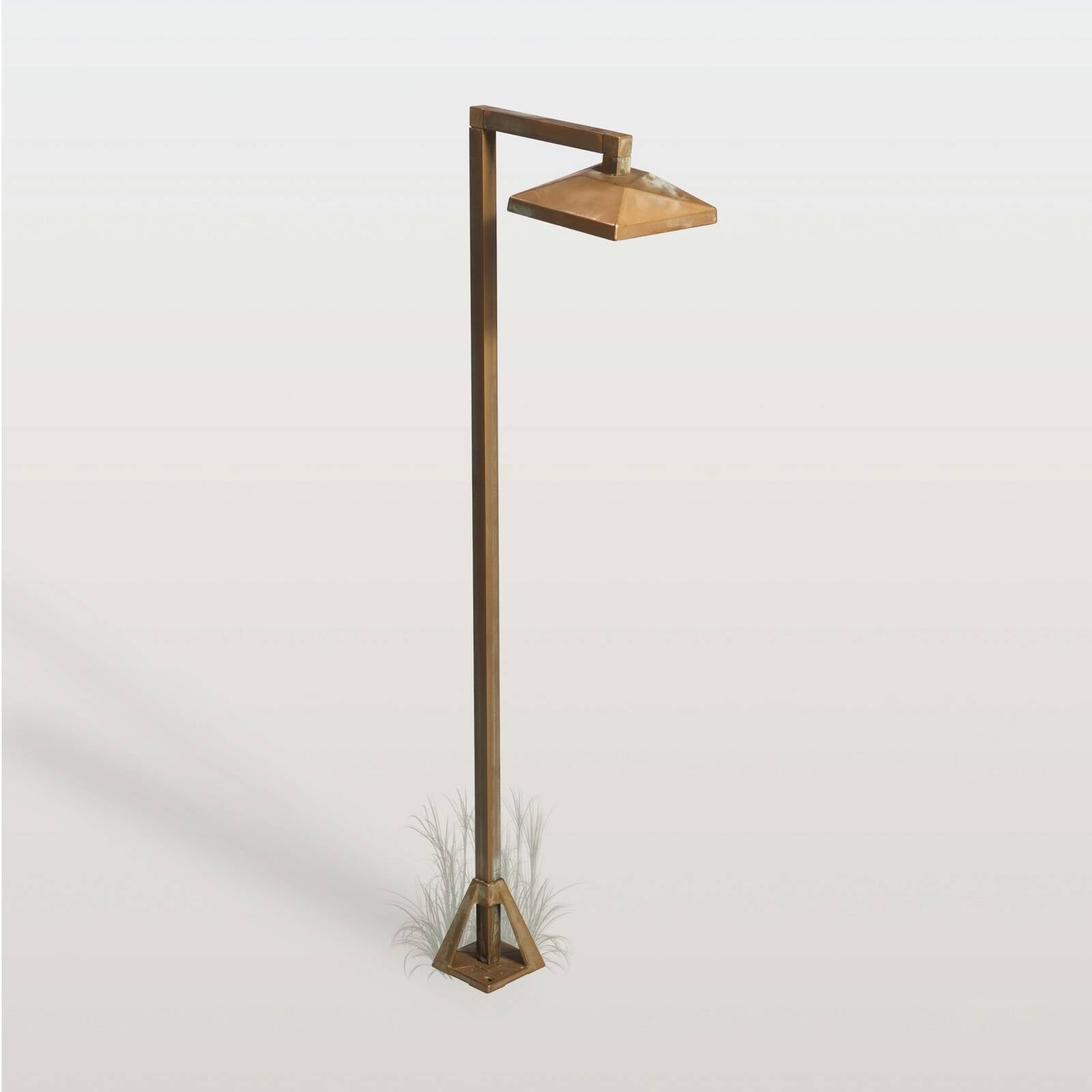 Chodníkové LED svetlo Aura Edge, 80 x 19,5 cm, antik mosadz