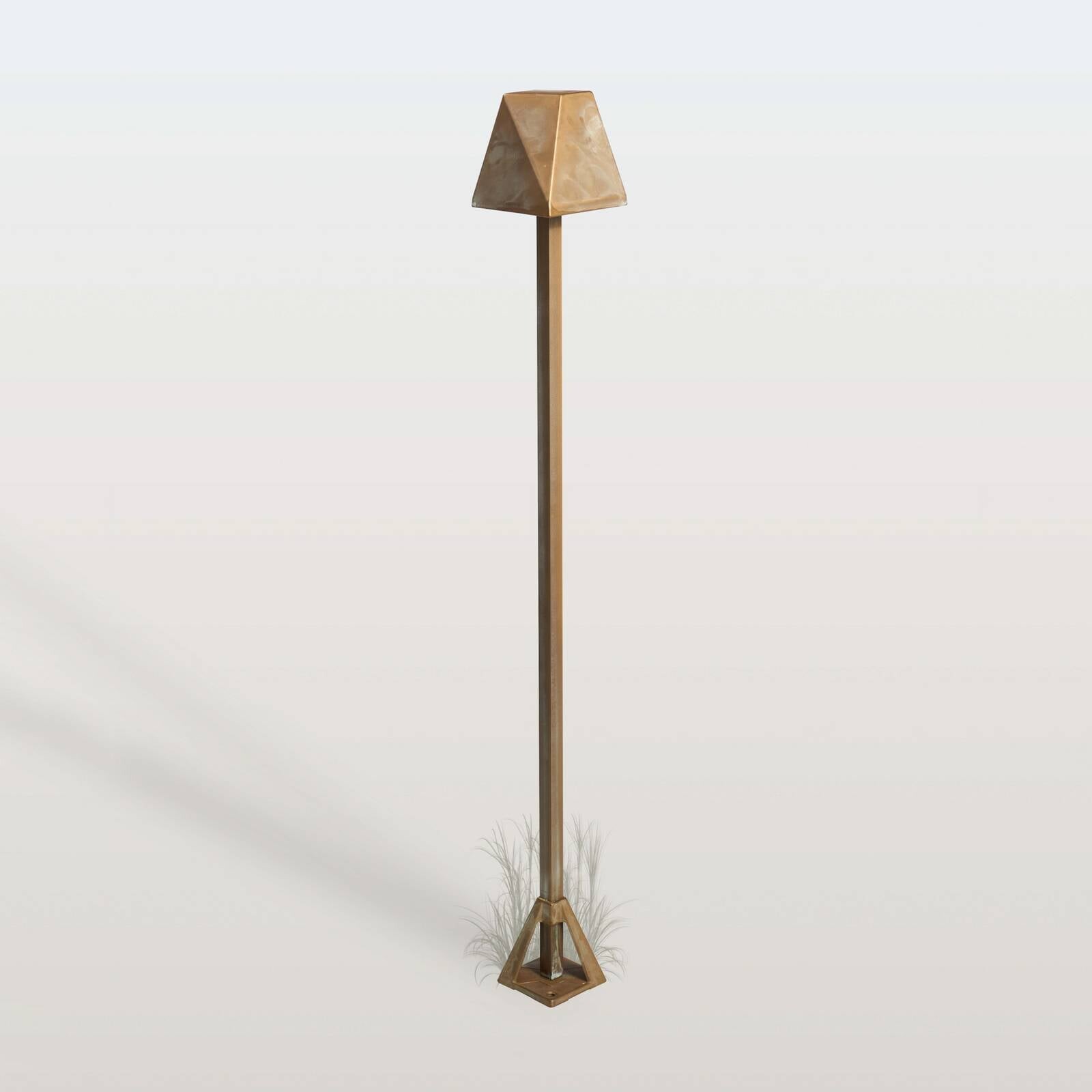 Chodníkové LED svetlo Silva Edge, výška 80 cm, antik mosadz, IP65