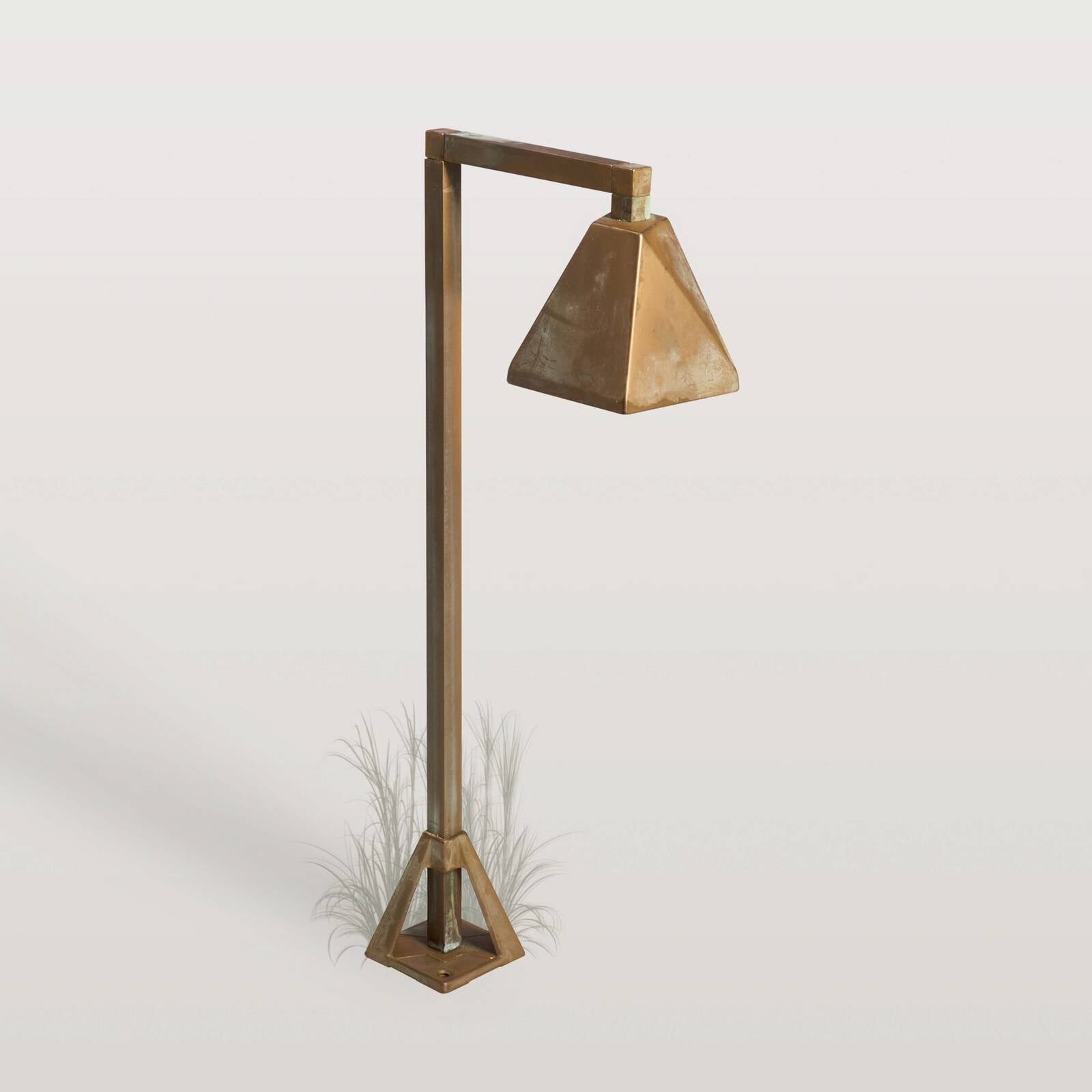 LED podlahová lampa Silva Edge, 50 x 19 cm, antická mosadz