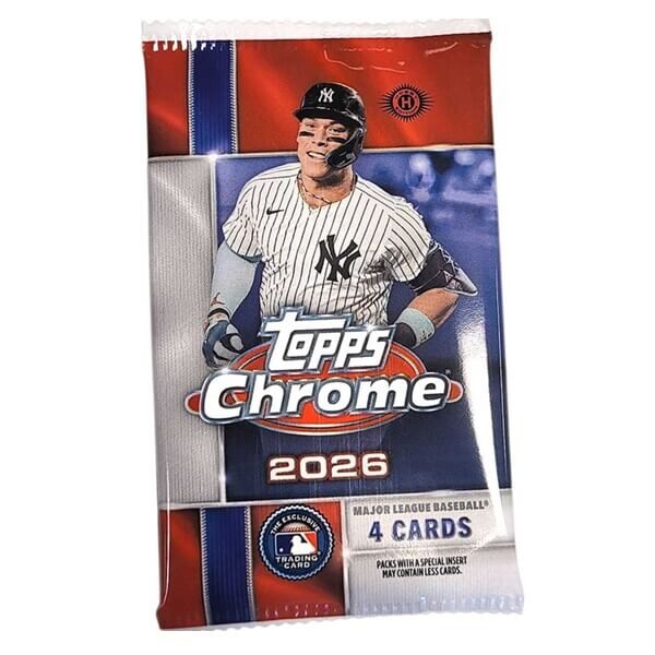 Topps 2026 Topps Chrome Baseball Hobby Balíček – zberateľské karty MLB