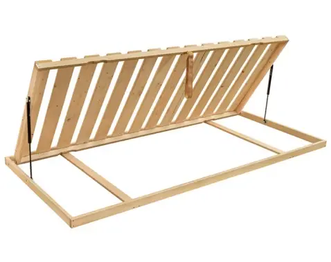 Laťkový rošt v ráme s bočným výklopom Natural SM 90x200, 14 lát, pevný%