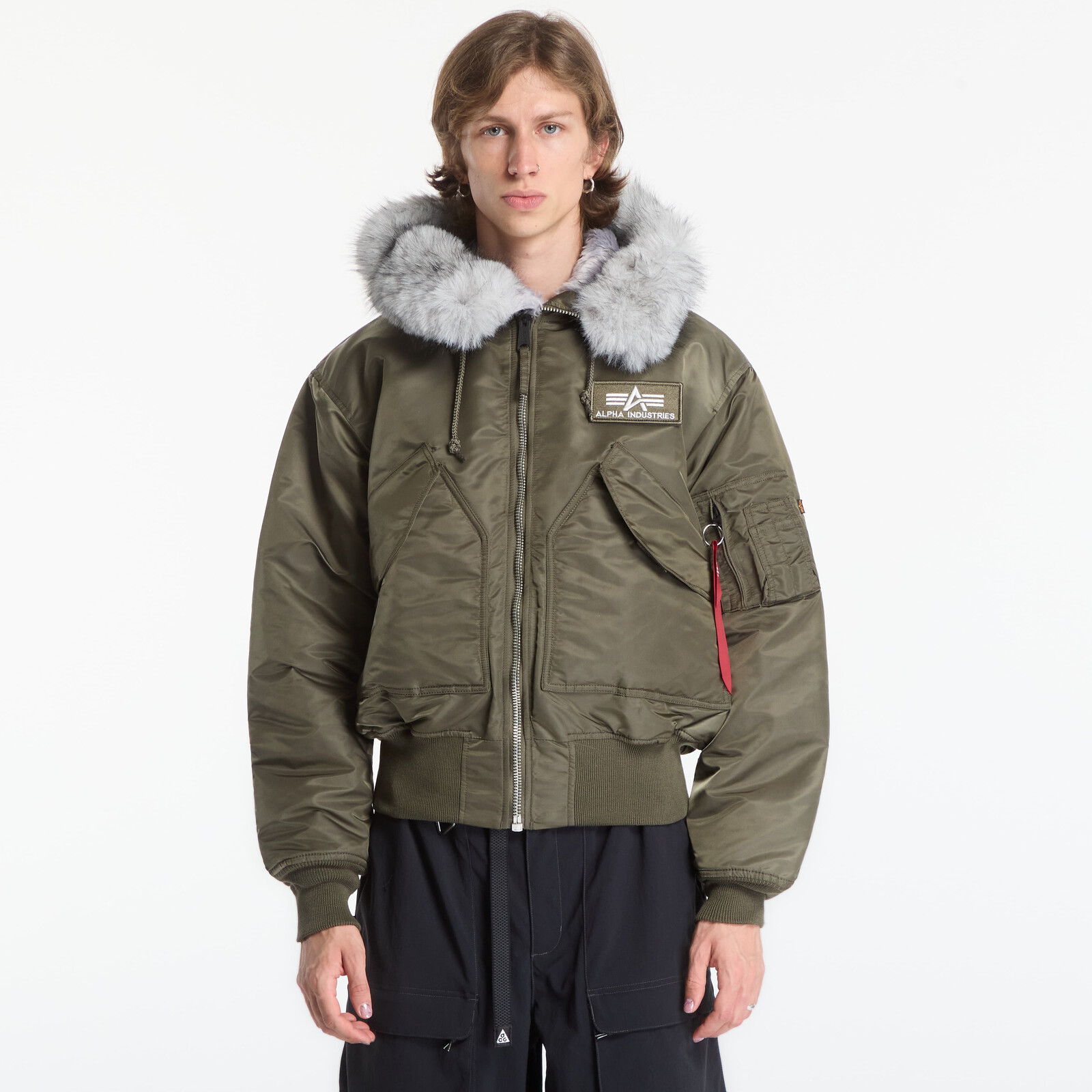Bunda Alpha Industries 45/P Hooded Custom Mud Olive L